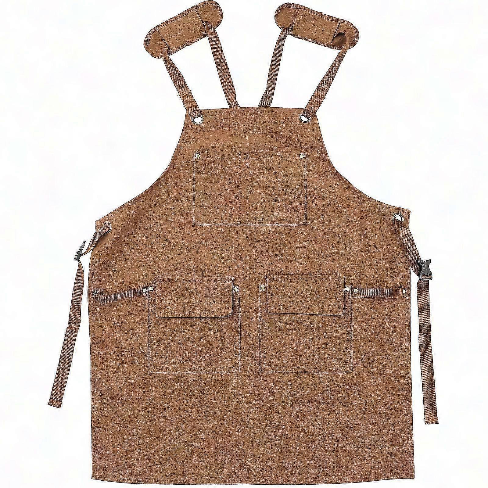 Stylist Chef Waiter Canvas Work Apron with Pockets