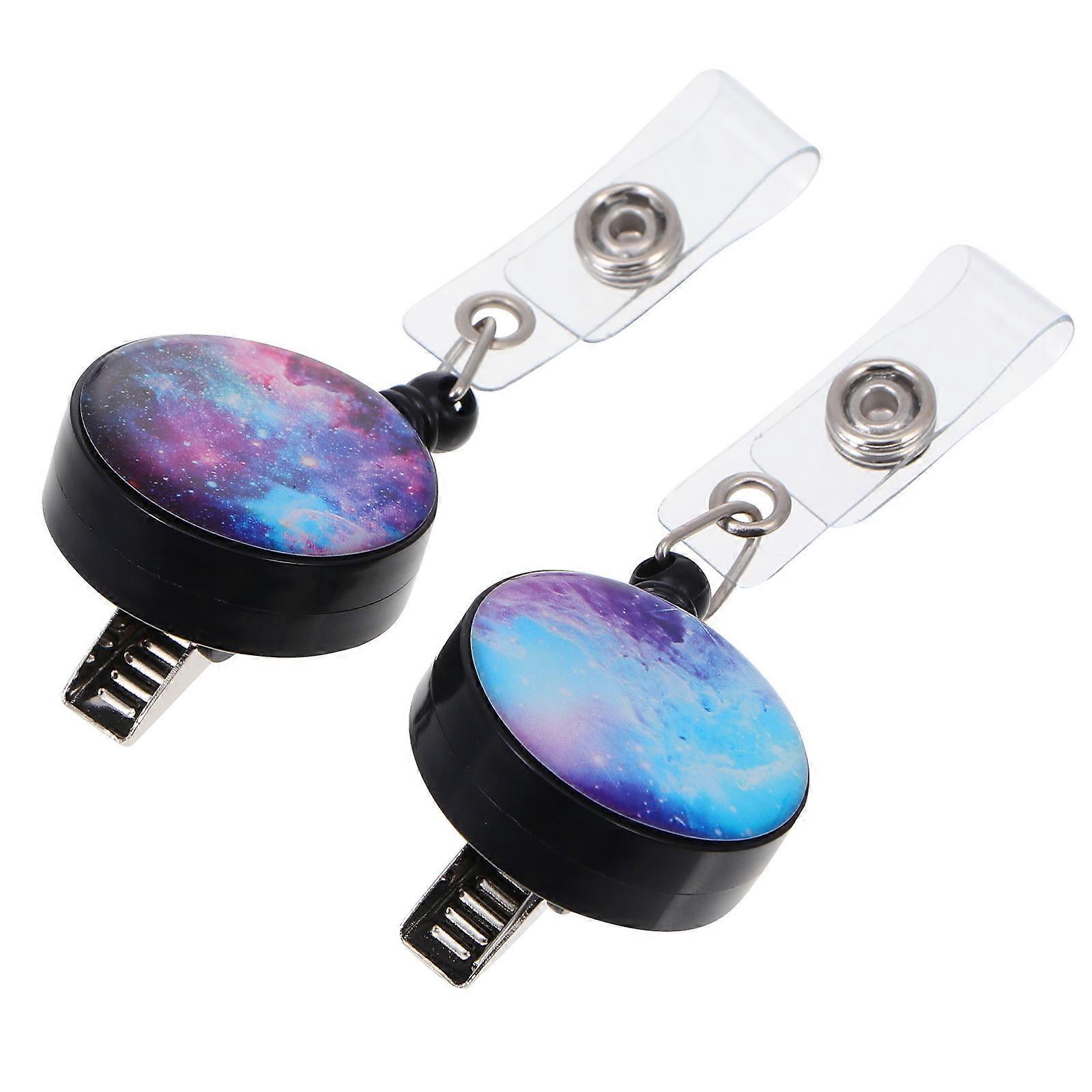 Plastic Card Holder Badge Clamp Badges Credential Name Tags 2Pcs