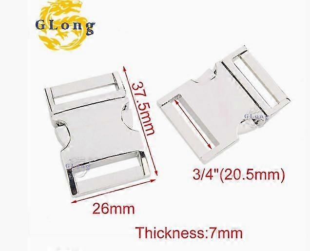 6 قطع أبازيم معدنية للأشرطة سريع الإفراج عن طوق كليب 20 ملليمتر حقيبة الأجهزة حزام الملحقات لحقائب الظهر والمحافظ والأمتعة