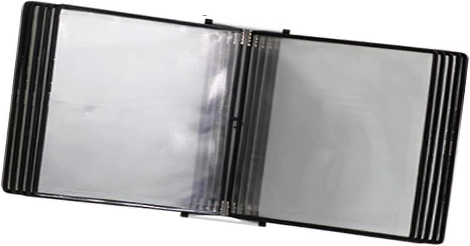 Wall Mounted Catalog Display Rack with 10 Double Sided PVC Pockets, Document Organizer and Folder Storage System
