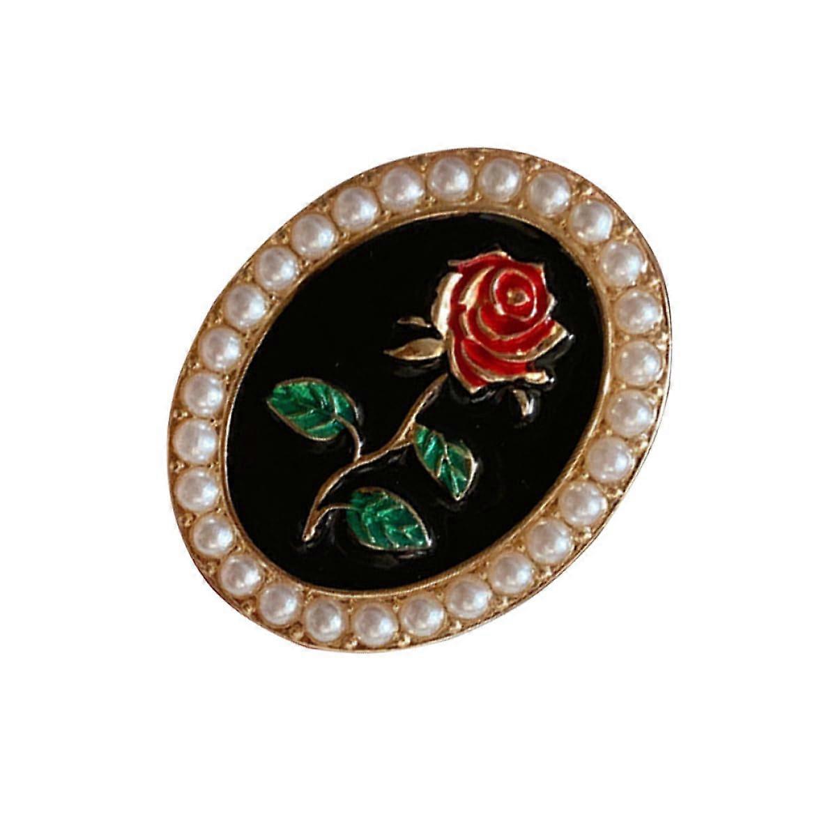 Unique brooch with rose pattern, fashionable breastpin for dressing up