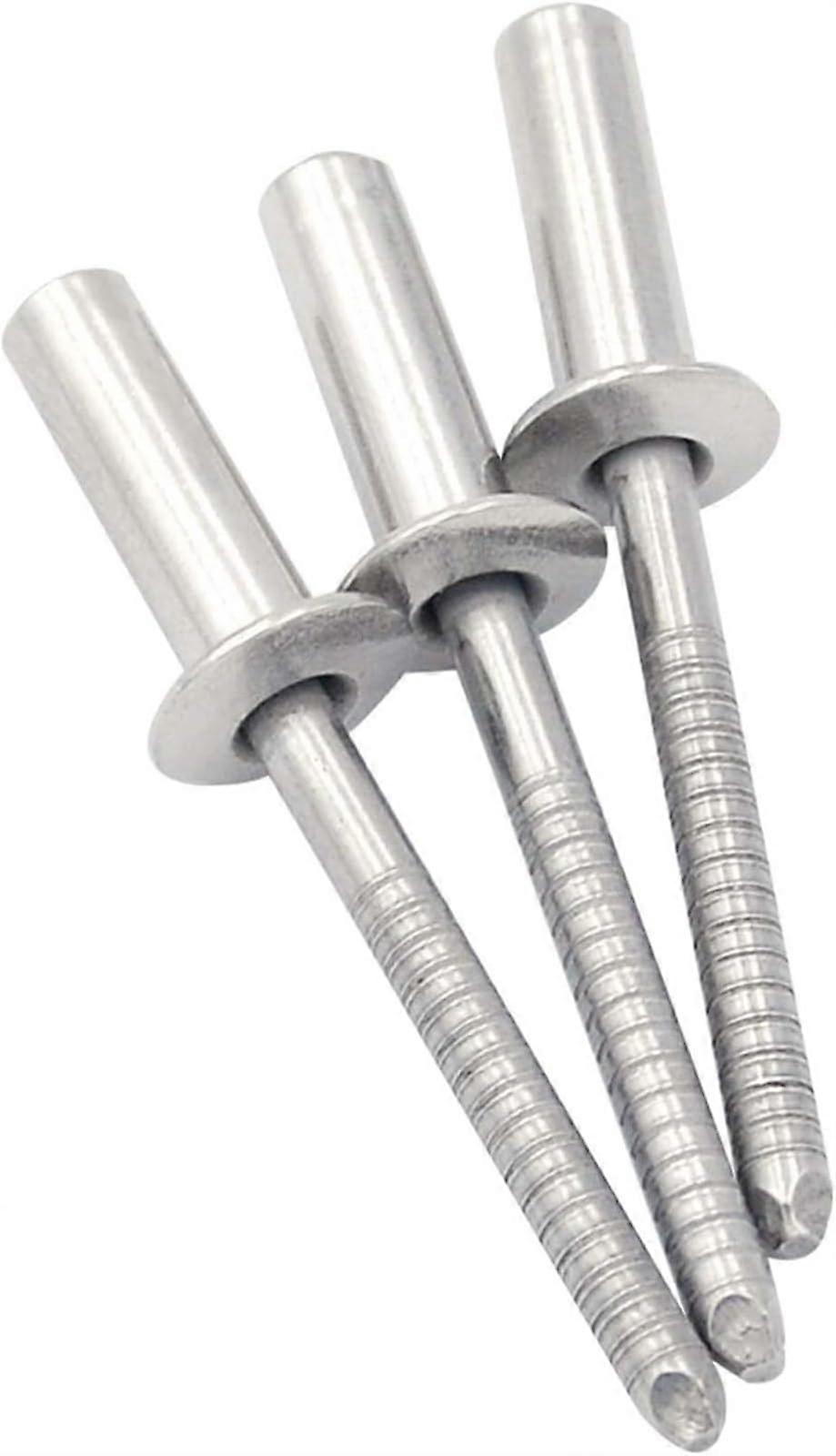 Fastening Rivets Nut Insert, Stainless Steel Blind Rivets with Closed End, M4.8 x 8 mm, Sealed Hollow Rivets, 100 Pcs