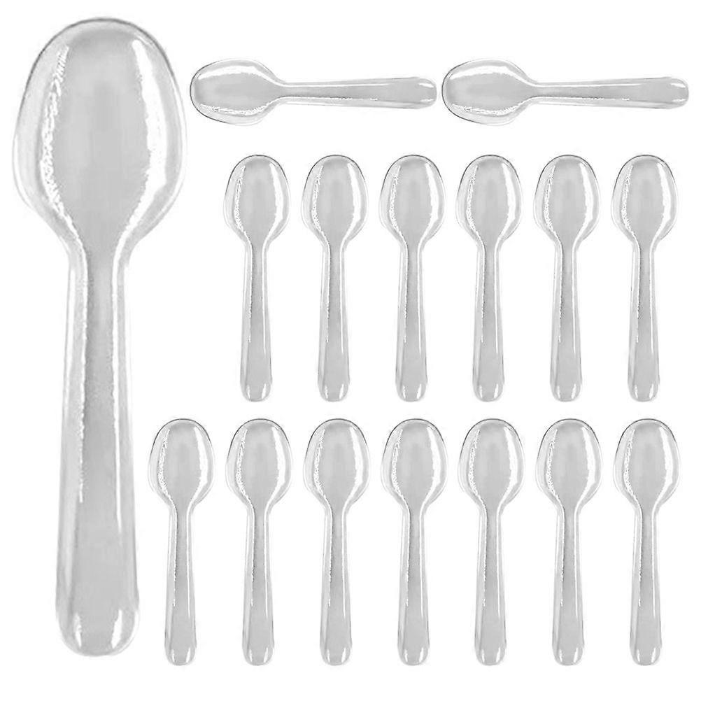 100Pcs Party Dessert Spoons Convenient Party Plastic Spoons Portable Cake Tableware