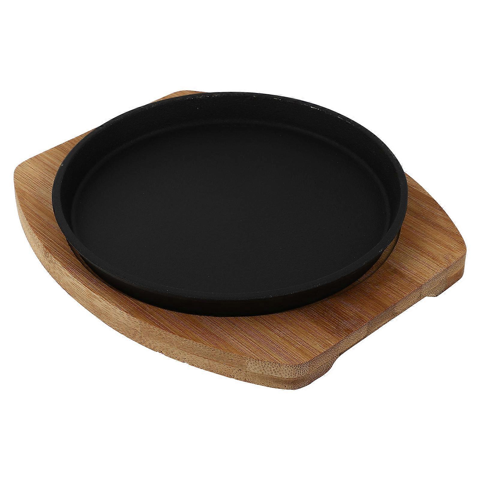 1Set Steak Teppanyaki Tray Practical Grilling Plate NonStick Barbecue Plate