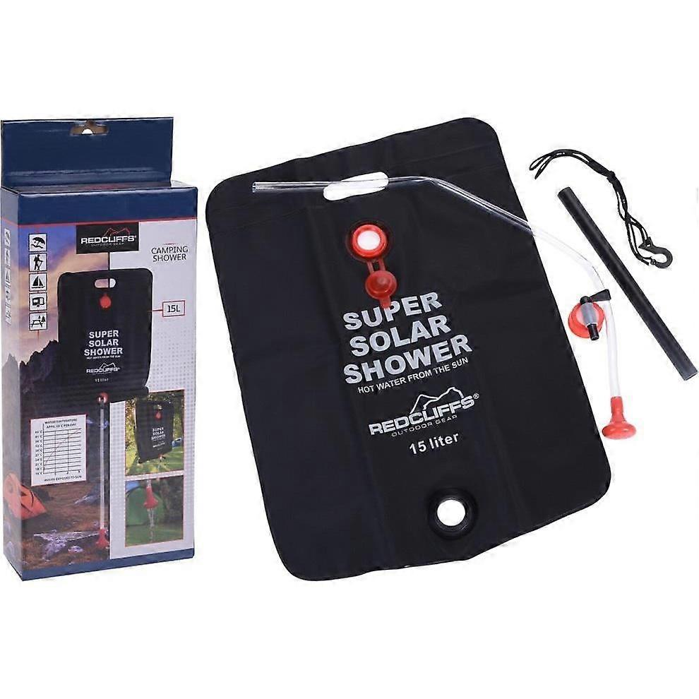 Black 15 Liter Camping Shower - Lightweight and Portable