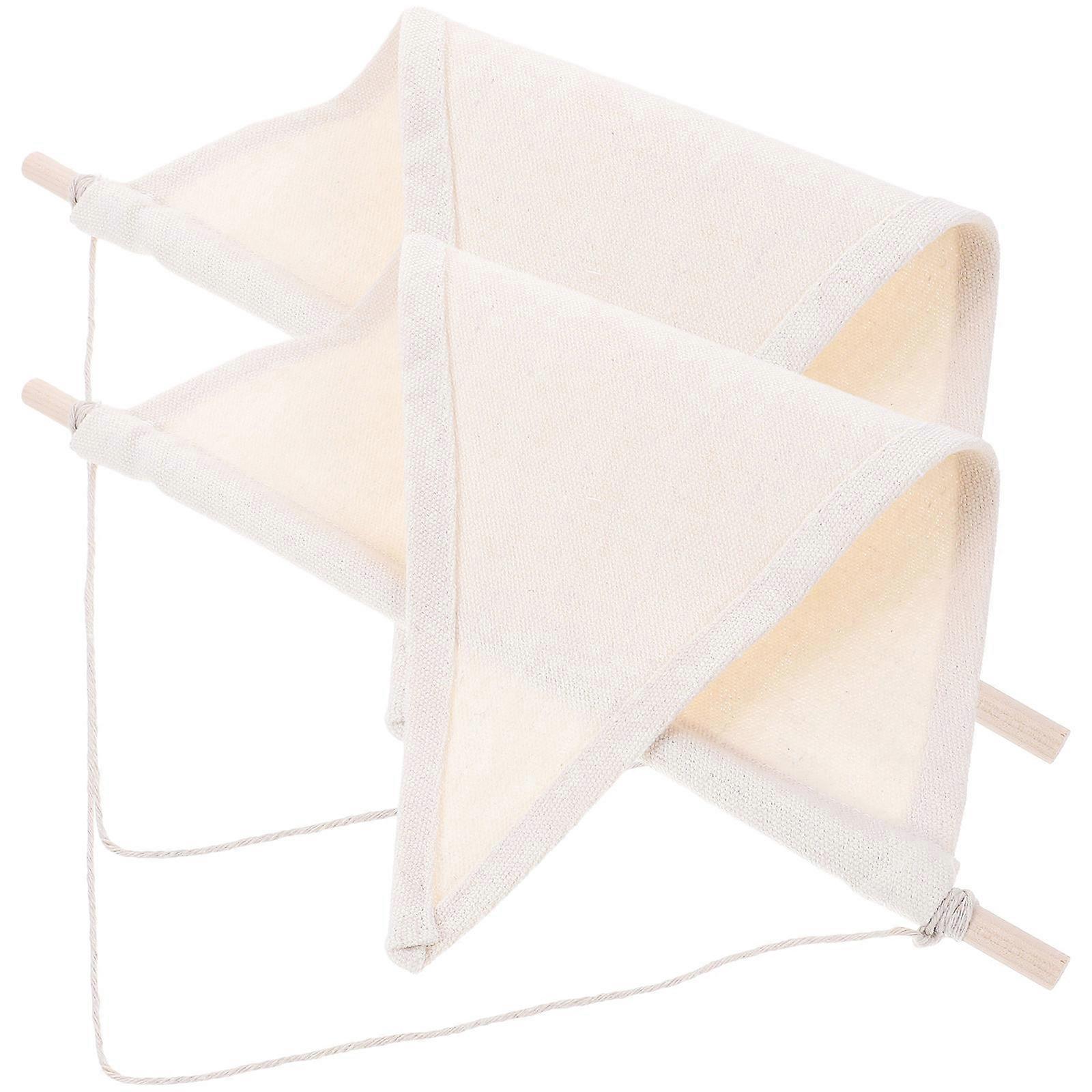 Beige Pennant Banner for Brooch Display, Multifunctional Cotton Wall Hanging for Pin Badge Collection and Party Decoration