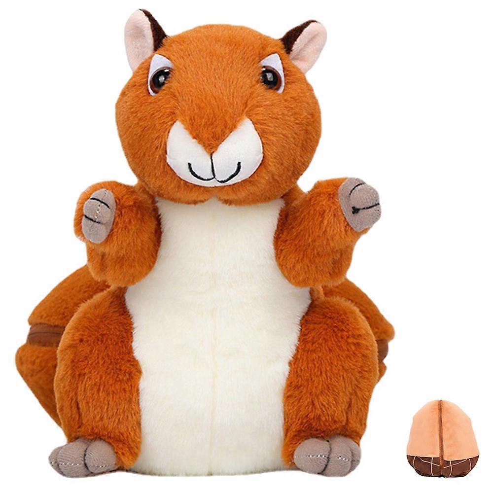 Plush Squirrel Doll Assorted Color Zipper-Open Fun Supple Plush Toy for Decoration