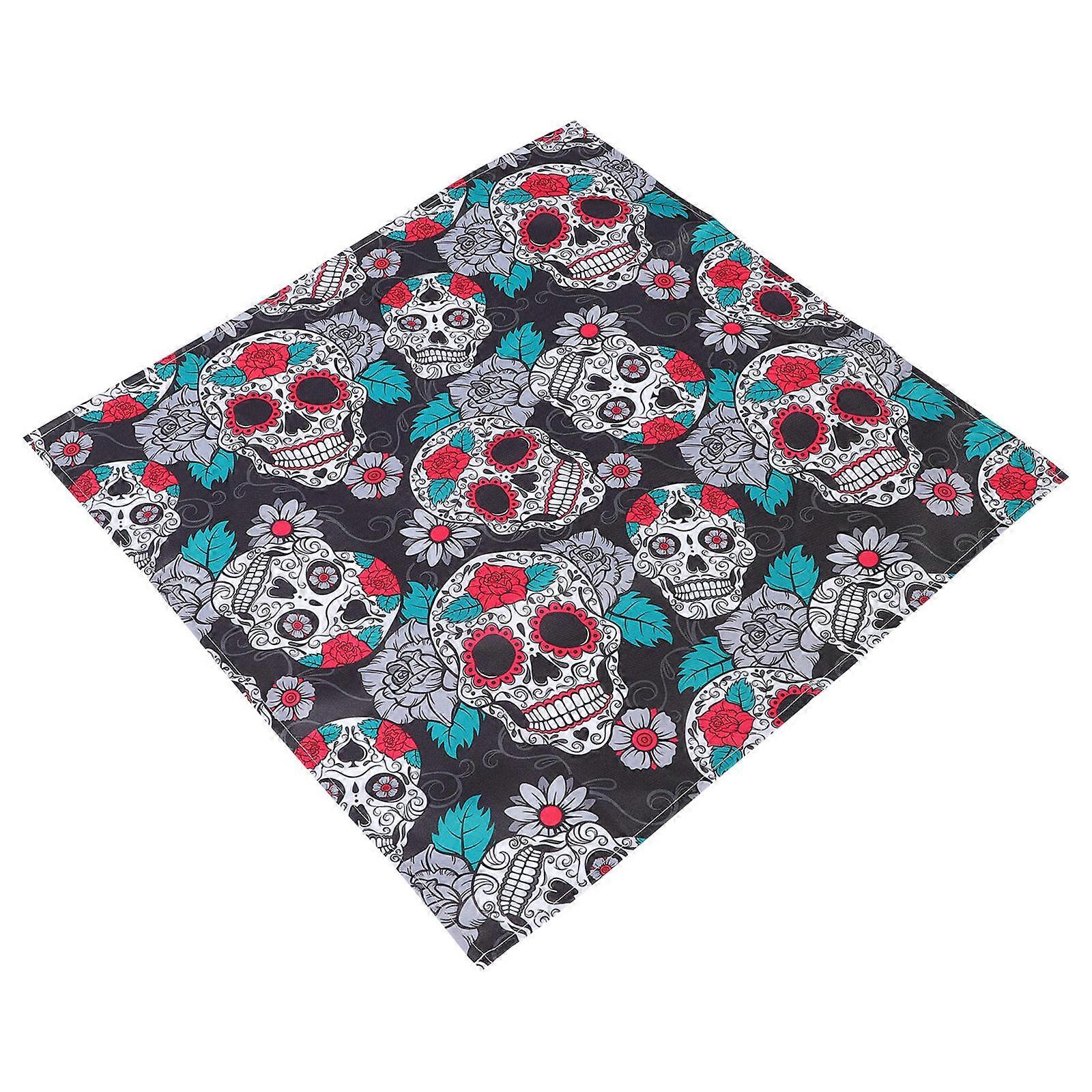Halloween Skull Tablecloth for Party Dinner Assorted Color Festival Decor