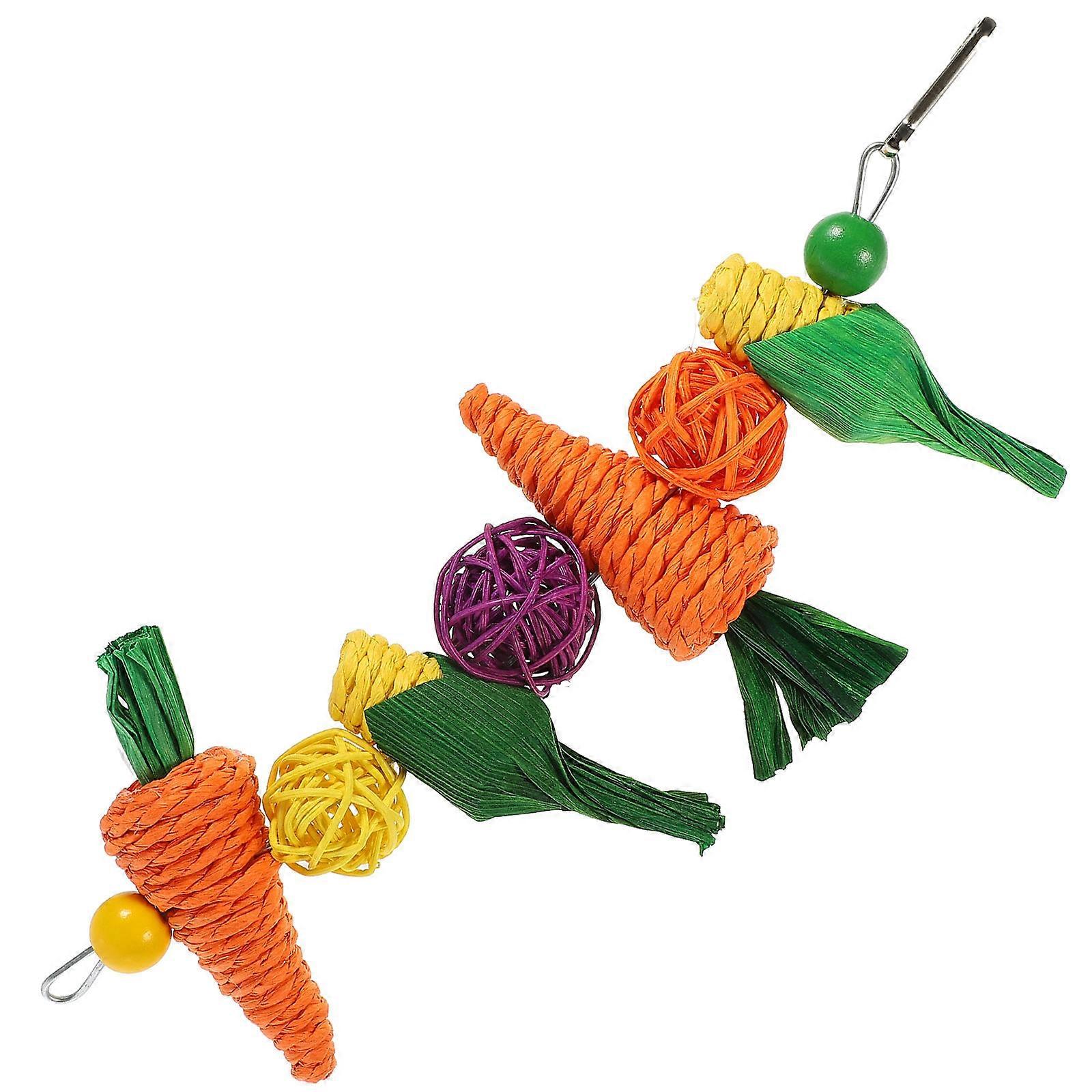 Multi Wood Bird Toys with Hanging Hook for Pets Durable Creative Design Safe Fun Hours