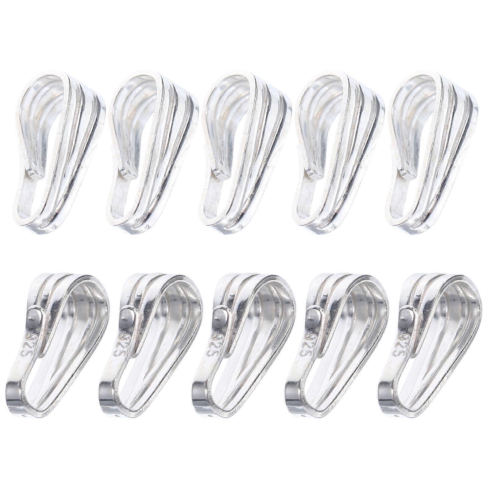 10pcs DIY Necklace Pendant Clasps Connectors for Jewelry Making – Lightweight Buckles for Bracelets & Necklaces, Easy Install & Removal for Unique