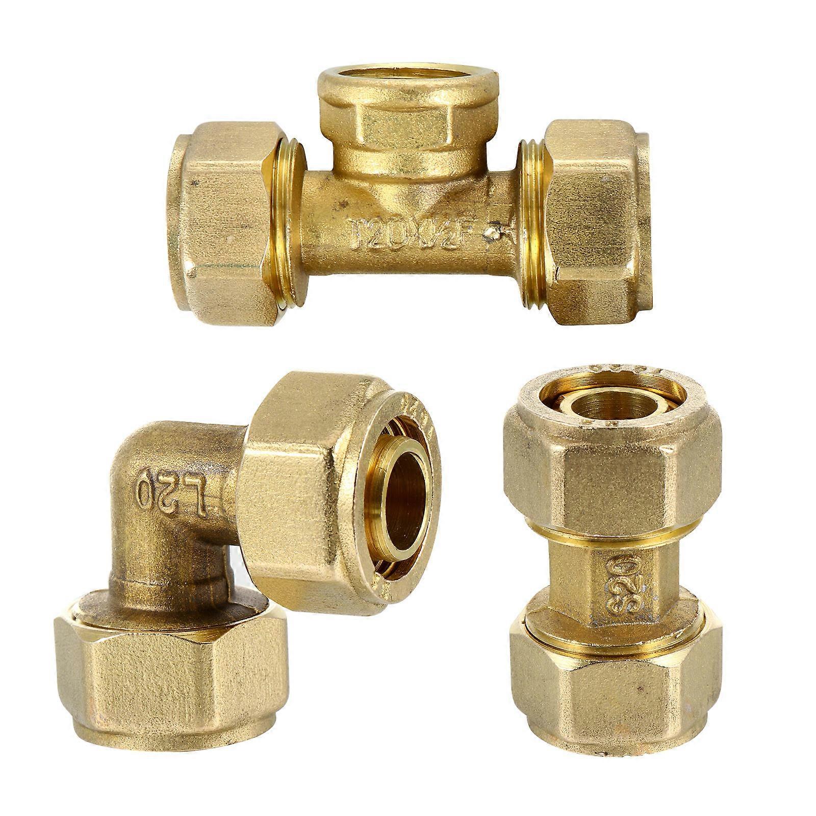 Straight Coupling Plumbing Connectors Copper O-ring Technology Tight Spaces Leak-free Connection 3Pcs