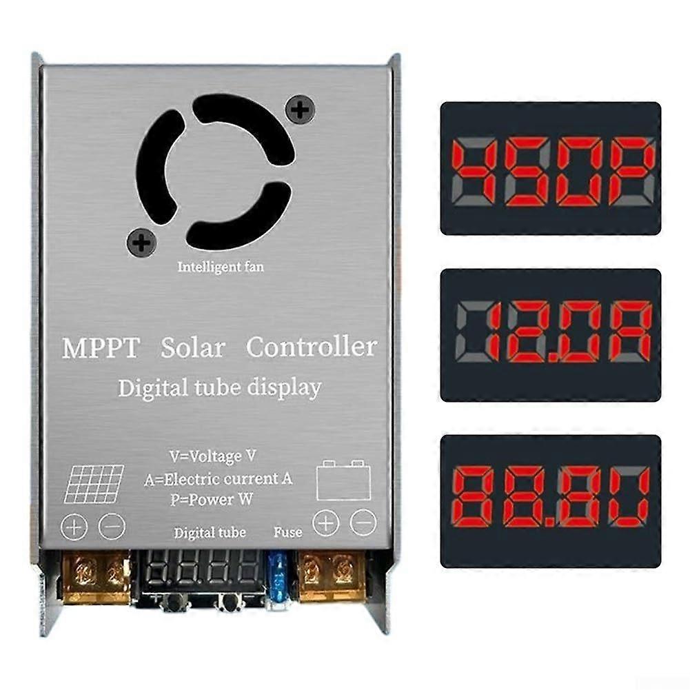 450W Solar Charge Controller, Smart MPPT Boost Controller for 9-60V Input, 113x86x39mm Dimensions