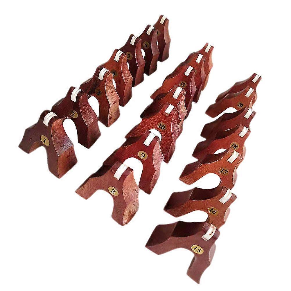 Universal Guzheng Bridges Musical Instrument Fittings For Music Practice Brown 6.5x5.5cm String Support 21Pcs
