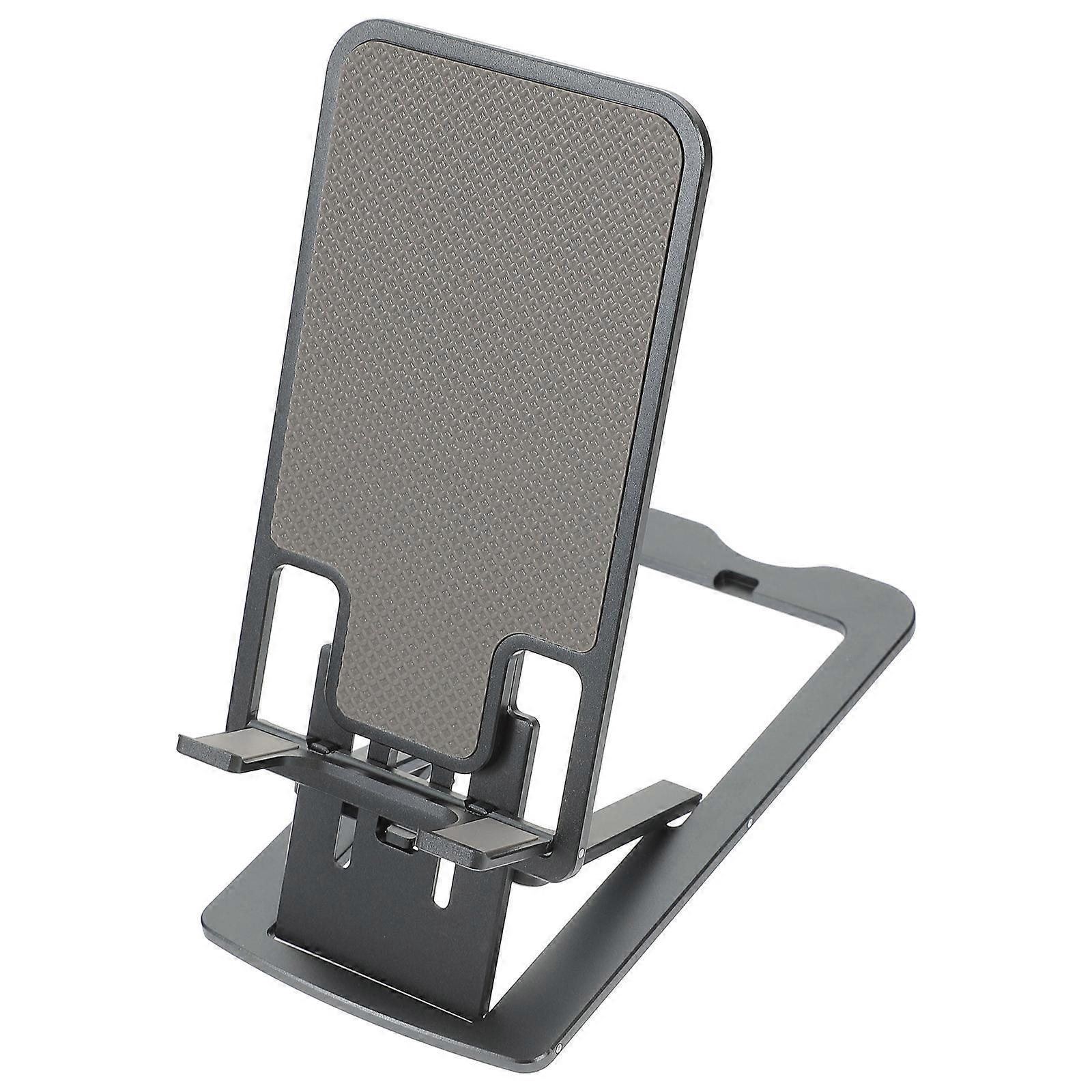 حامل الهاتف المحمول لحامل الكمبيوتر اللوحي المكتبي رمادي 13.5x6.7 سم يترك مساحة لشحن الكابلات 1 مجموعة