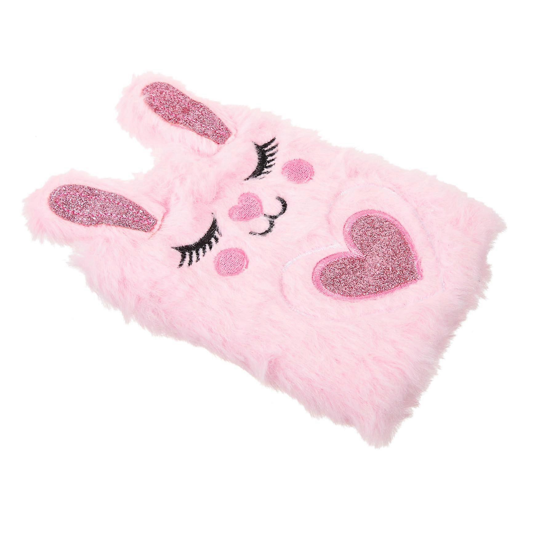 Mini notebook adorable notepad children's magazines for girls kids notebook mini pocket notepad fluffy notepad plush pink