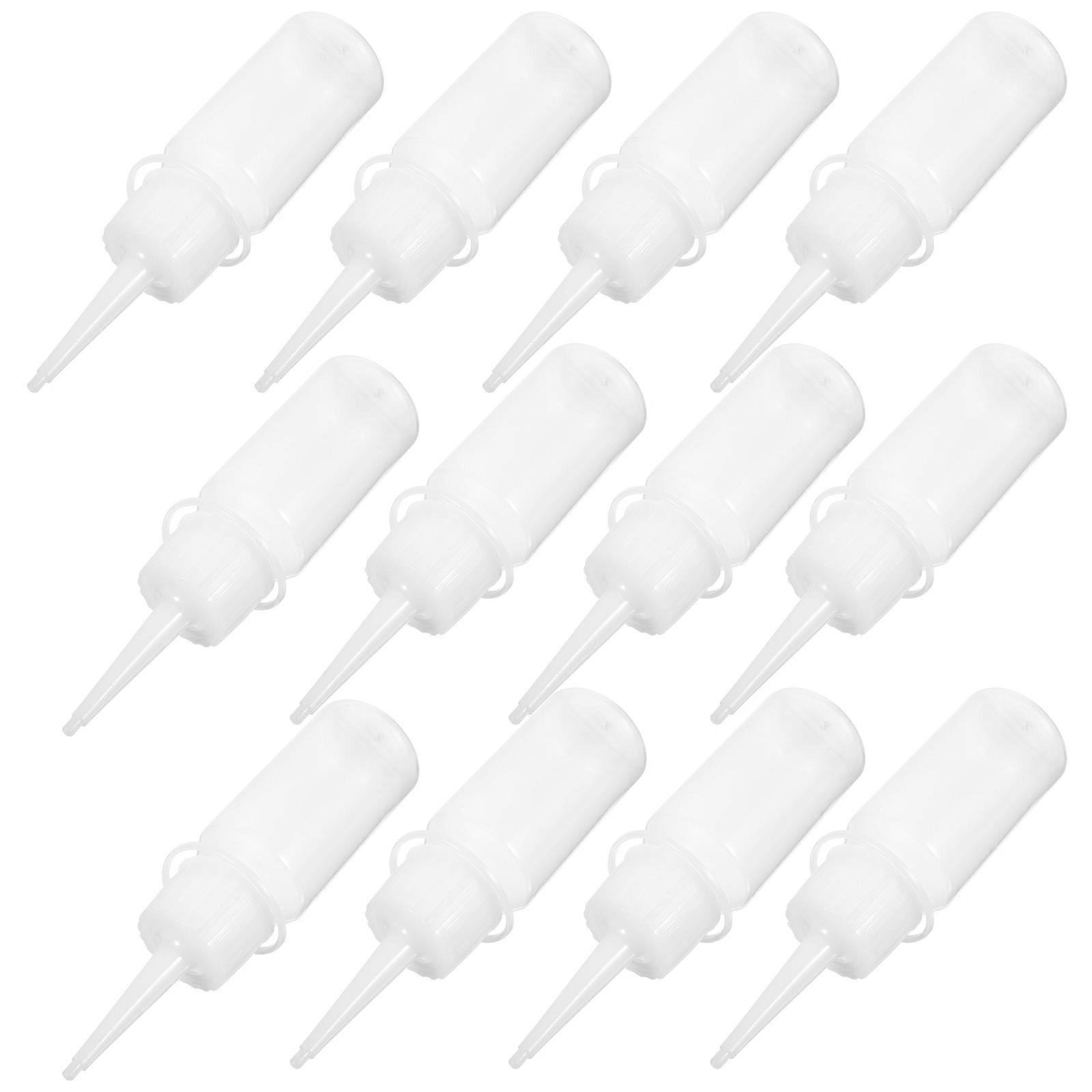 12pcs Refillable Hair Dye Applicator Bottles with Precision Tip for Leak Free Hair Coloring and Scalp Oil Application – Squeeze Bottles for Home DIY