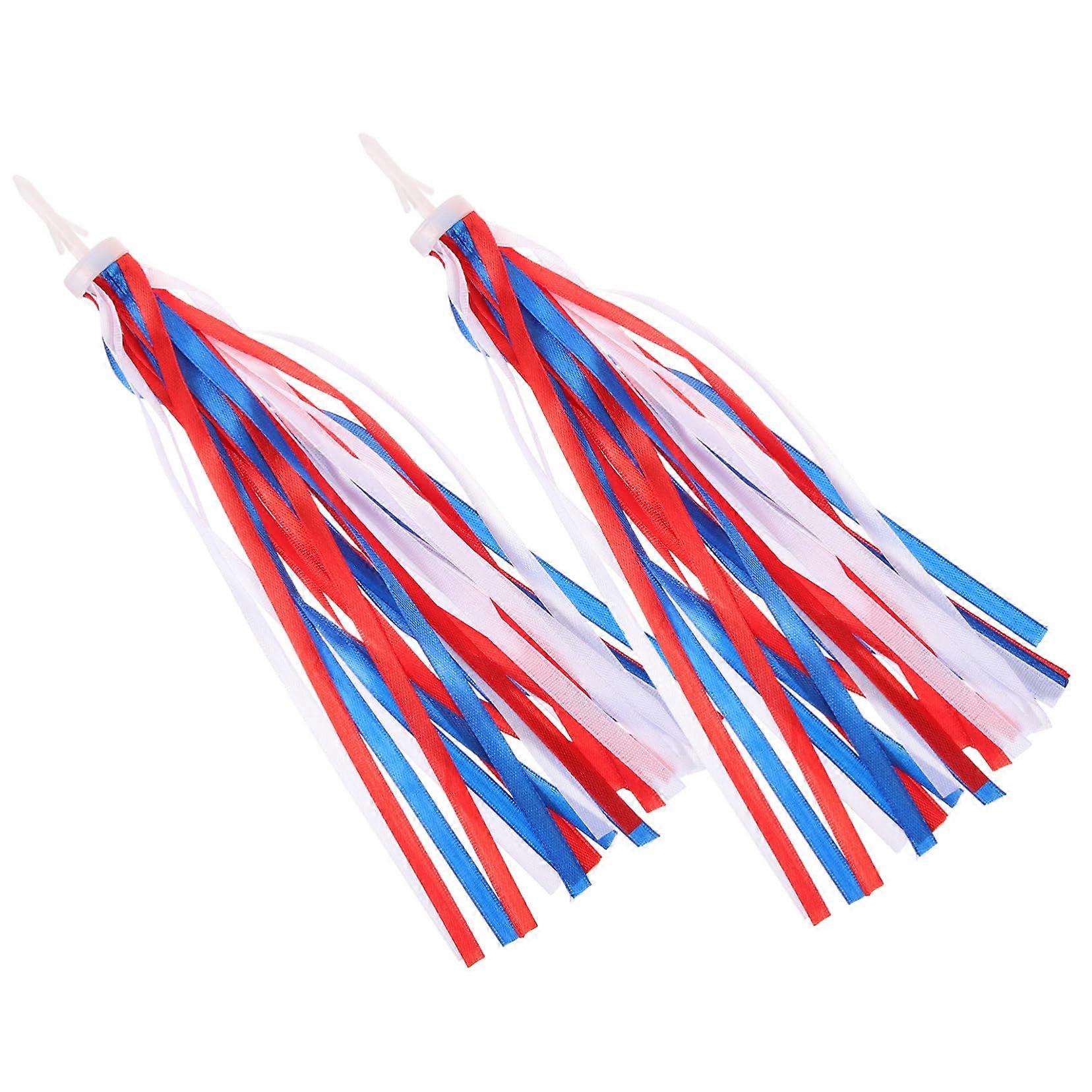 Colorful bicycle bar streamers for scooters and bikes, decorative handlebars with cheerful tassels for fun and appeal, compatible with various models.