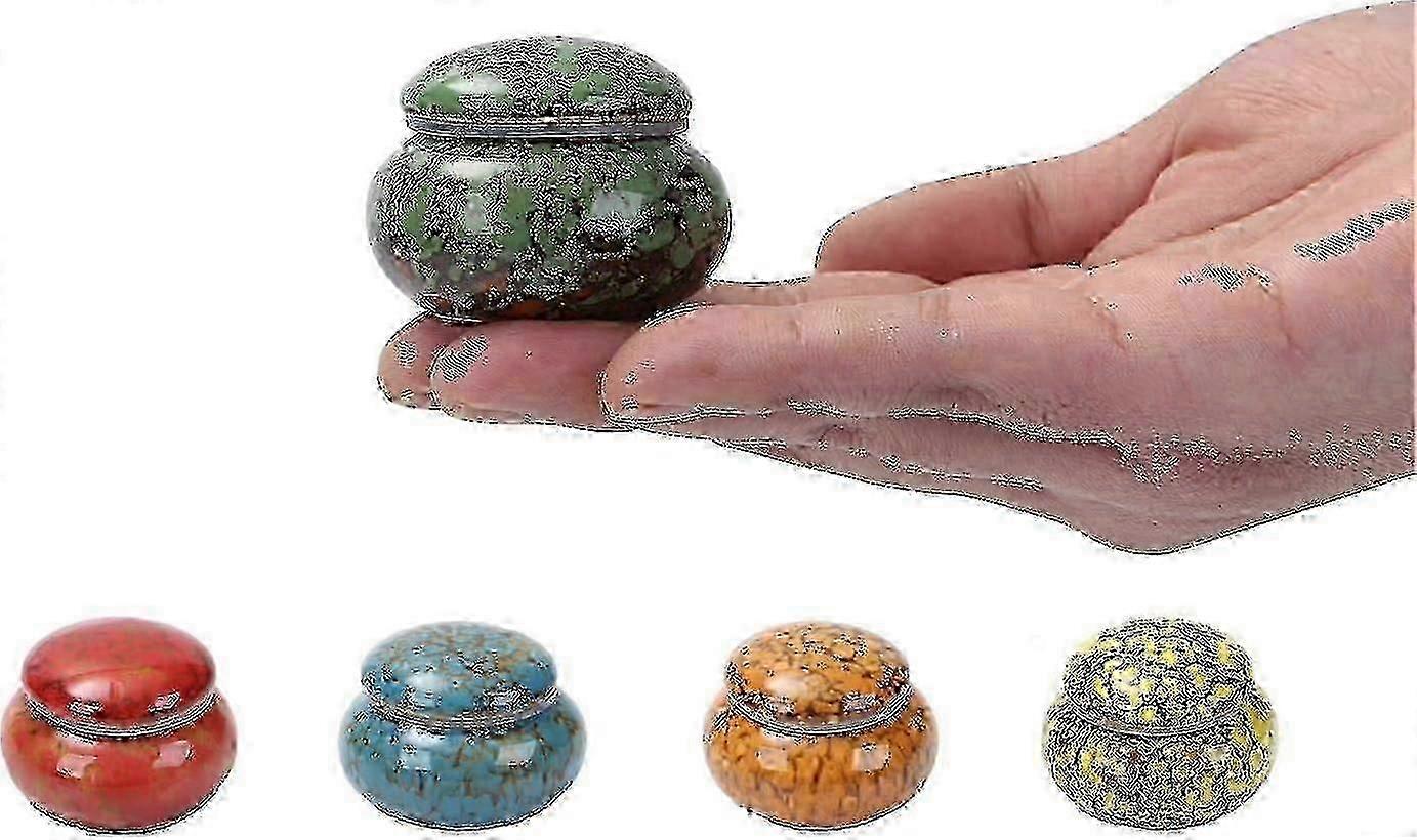 2025 Small Urn For Ashes - 1.6 Handicrafted Urn - Tiny Keepsake Urns - Mini Urn Of Ceramic - Hold 1.2 Cubic Inches Of Ashes (blue) Zekai