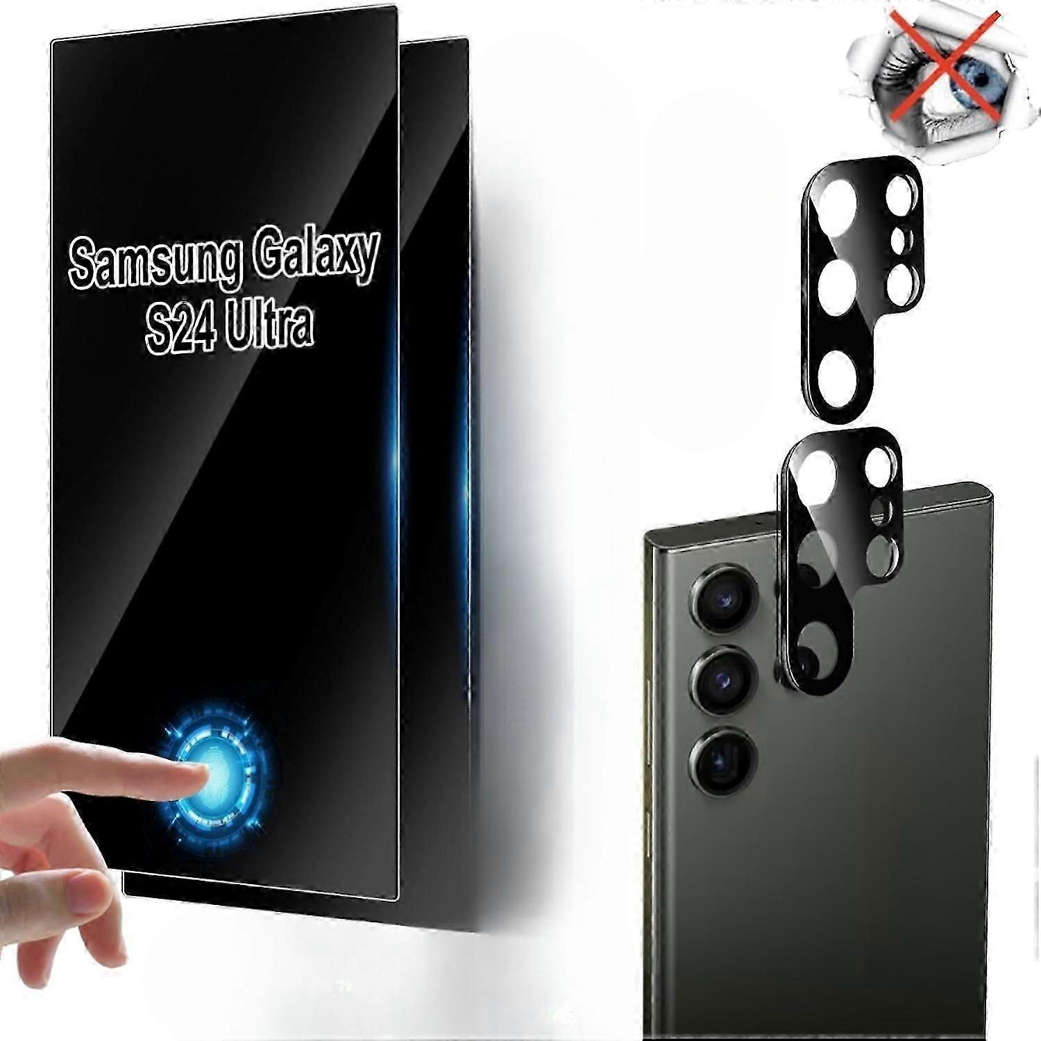 do Samsung Galaxy S24 Ultra Privacy Screen Protector, [6 w 1] Anti-Spy Film Unlock Kompatybilny + Osłona obiektywu aparatu
