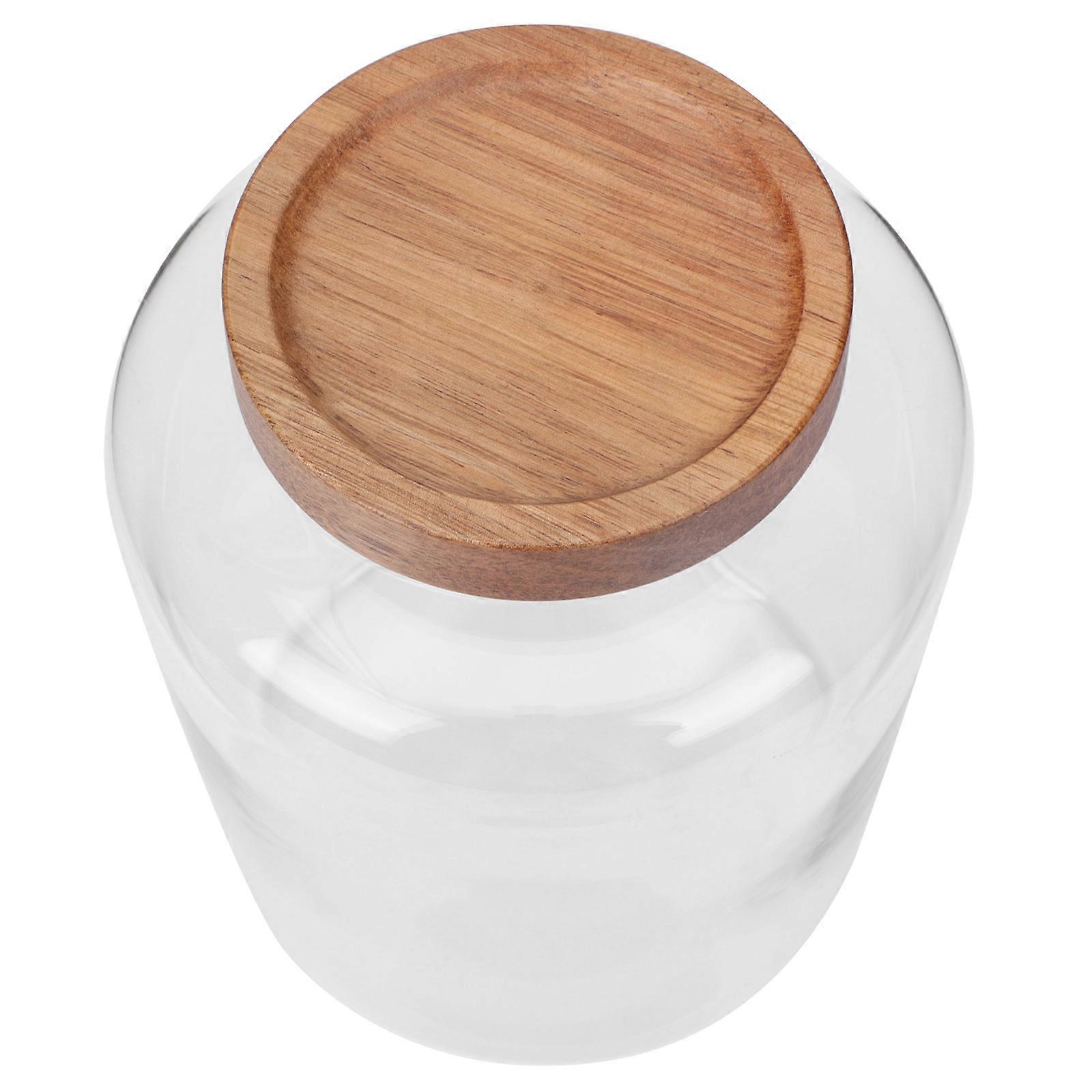 Sealed Glass Cereal Storage Jar with Lid for Household Use Transparent