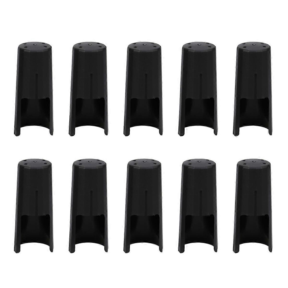 Clarinet Mouthpiece Patch 10Pack Black Perfect For Students Engaging In Soprano Alto Tenor Saxophone Music Practice Protect Reed
