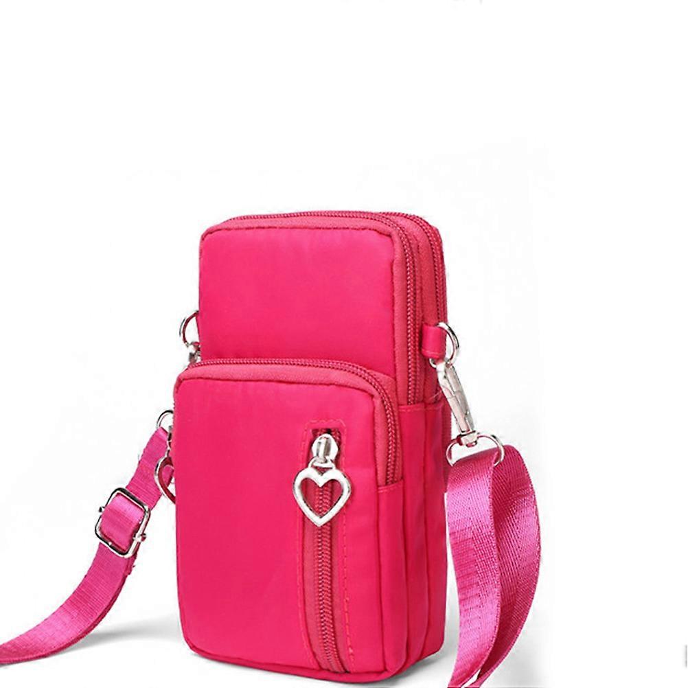 Women's Fashionable Coin Purse in Red Oxford Cloth Ideal for Sports and Everyday Use with Mini