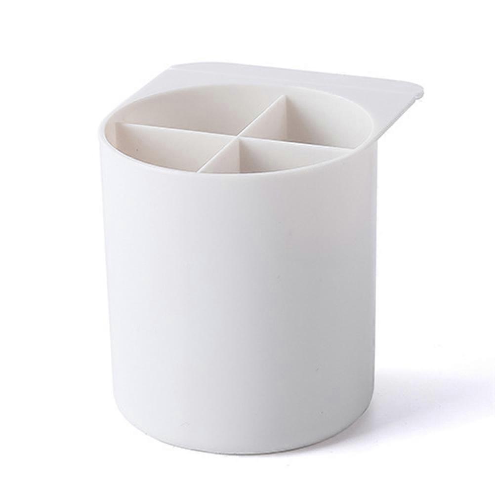 3 Pcs Round Four Lattice Wall Mounted Storage Box For Home Use Office Use Desk Organization Assorted Color Plastic Storage