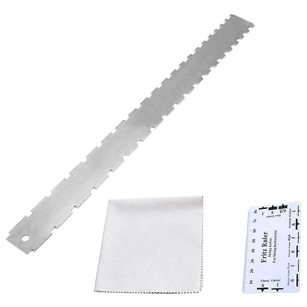 The **Guitar Neck Straight Edge Ruler Notched Measuring Tool** is an essential instrument for luthiers, guitar technicians, and DIY enthusiasts who