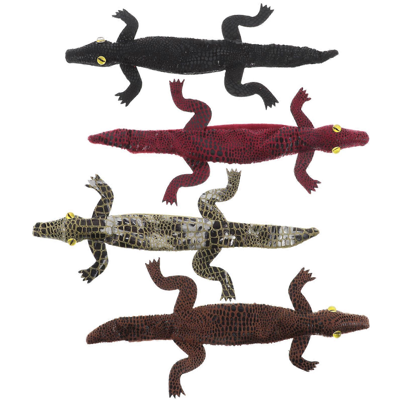 Realistic Slap Bracelets For Kids Jungle Party Favors Assorted Color Adjustable Entertainment 4Pcs