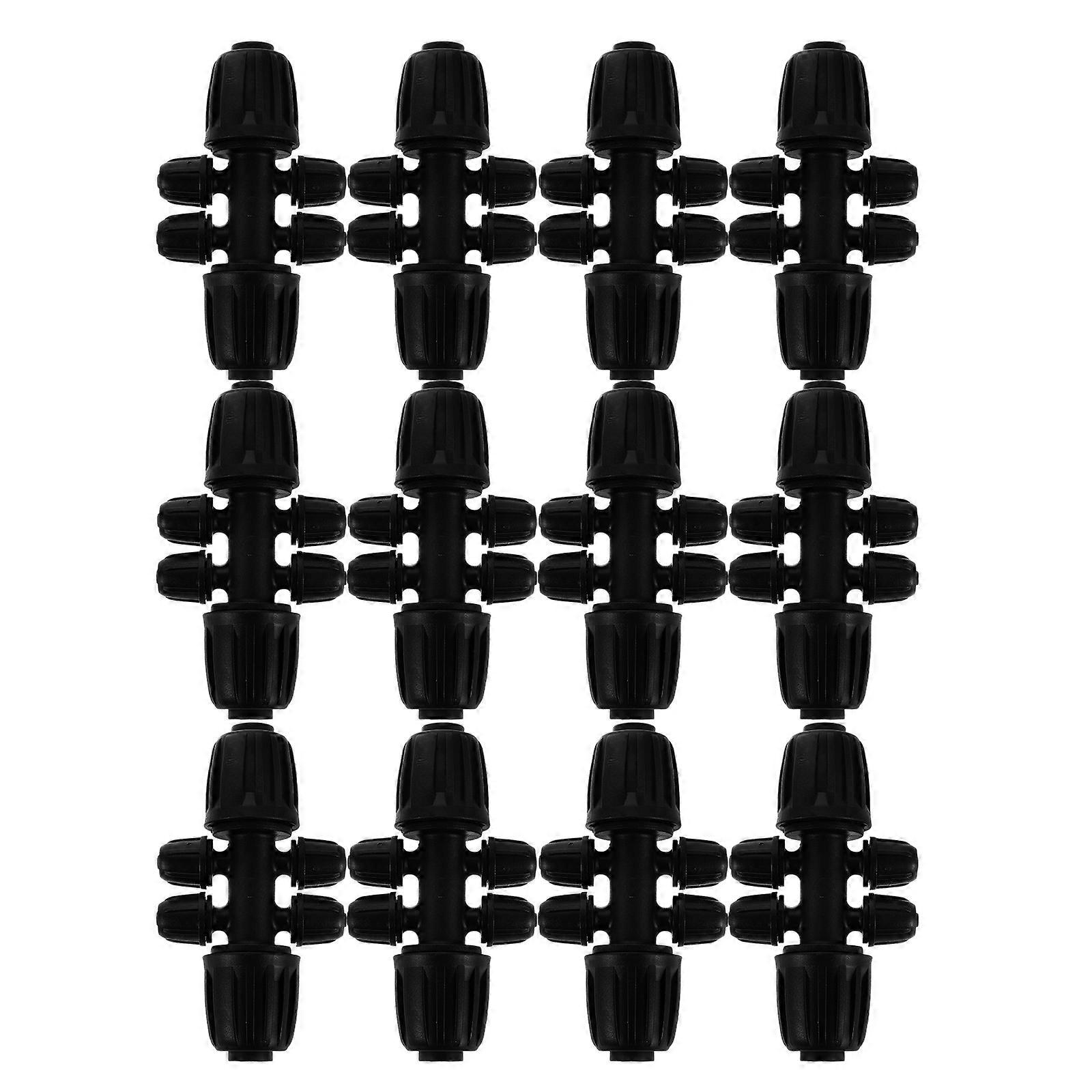 12PCS Drip Connectors for Irrigation Systems, Double Lock Barbed Hose Pipe Fittings for Garden Watering, Efficient Leak Proof Splitter Couplers for