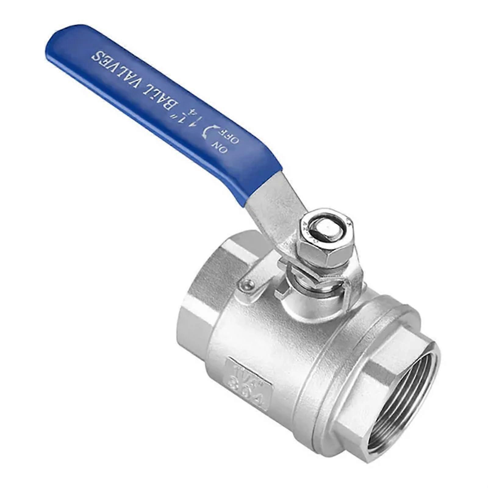 1/2 3/4 1 11/4 11/2 2 inch Twopiece threaded ball valve 304 stainless steel ball valve for use with liquids and gases 1Pcs(1/4',SS201) 1/4' Ss201
