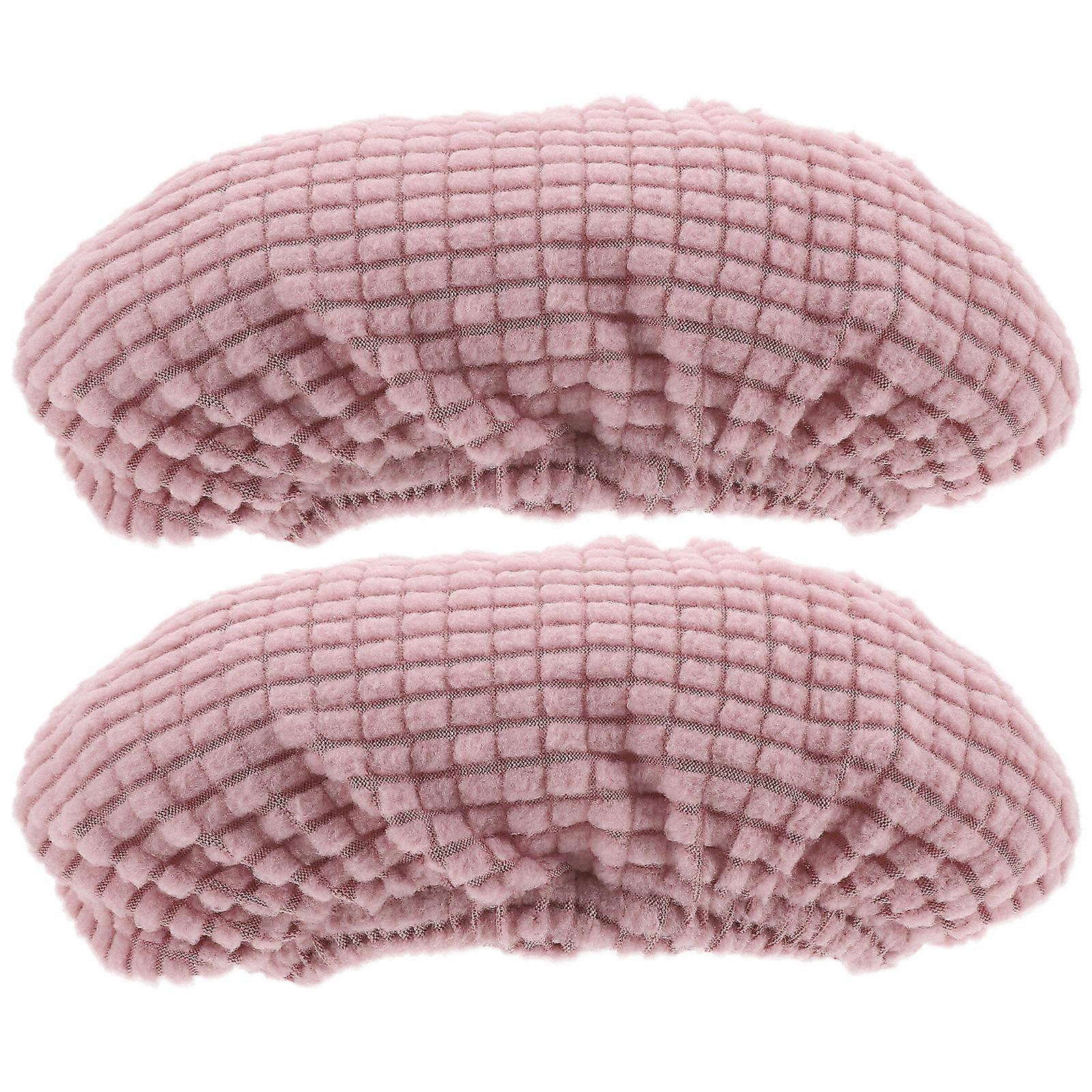 Elastic Office Chair Armrest Covers   Removable & Washable Arm Pads for Comfortable Use on Office, Dining & Gaming Chairs   Pink Set of 2