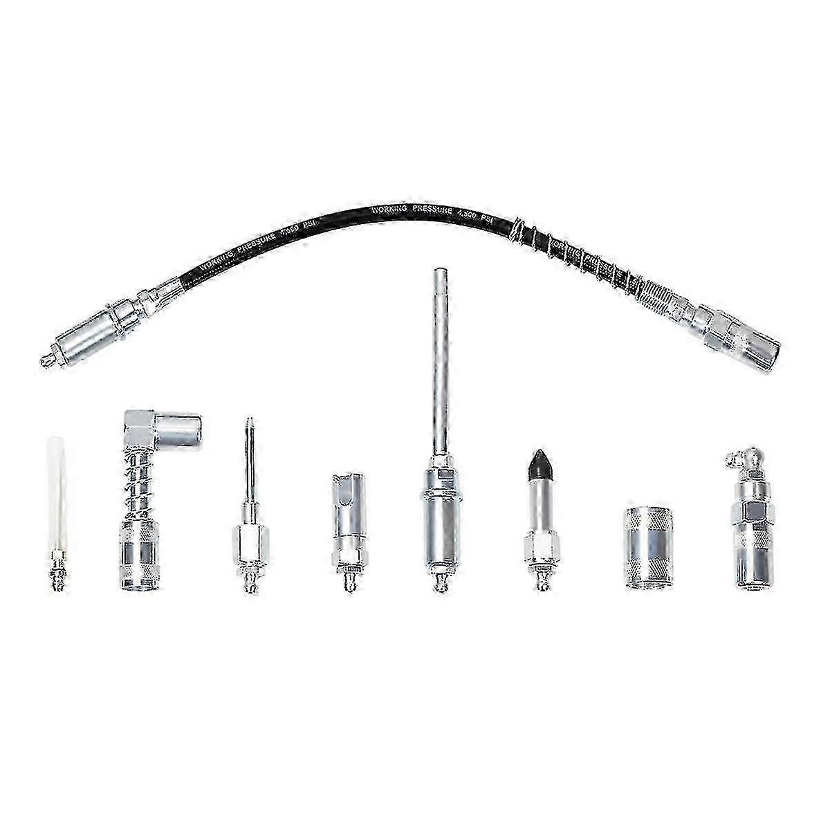 9-piece grease tip kit for F26 with coupler accessories