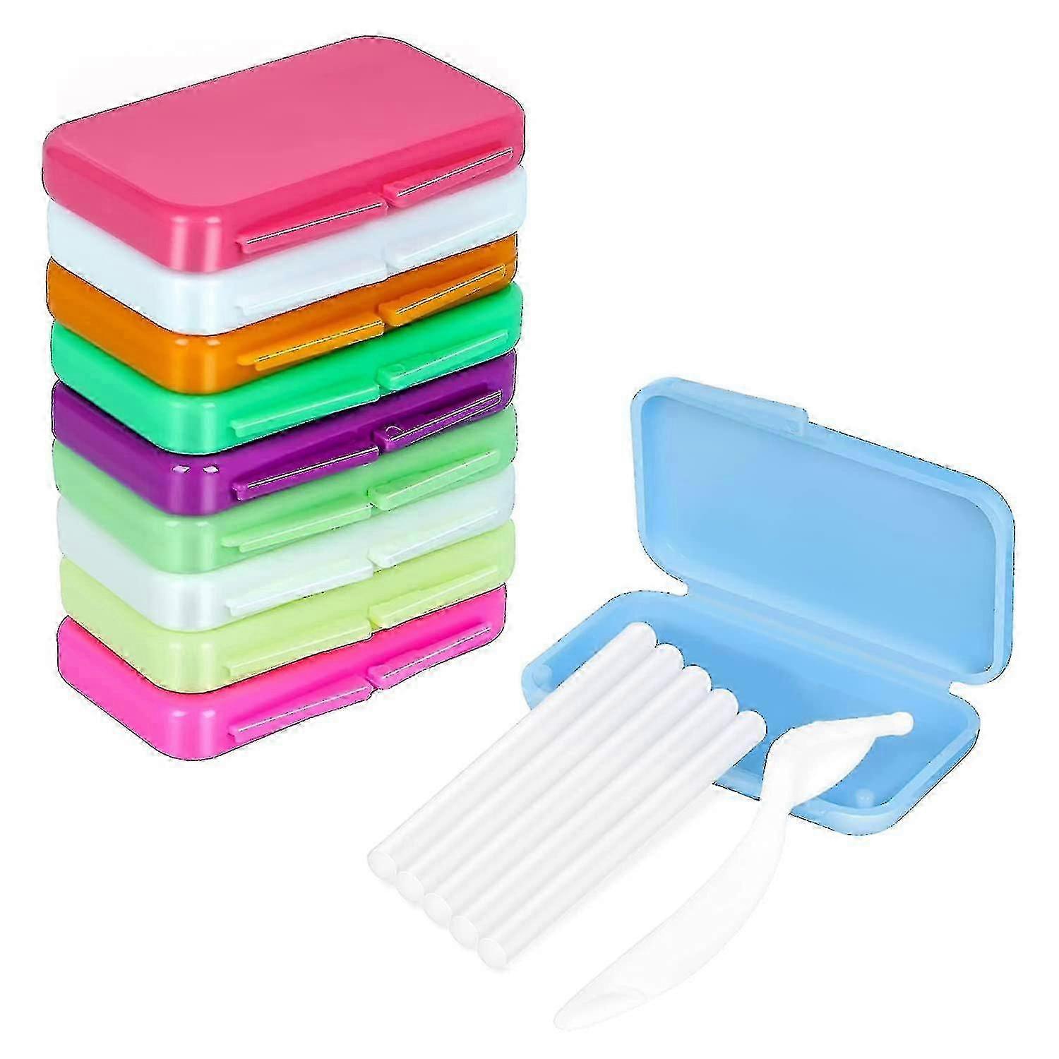 10 عبوات من شمع الأسنان لتقويم الأسنان والتقويم ، حل الراحة الآمن للطعام