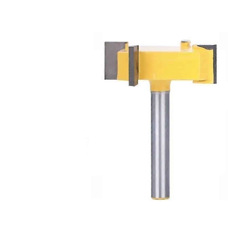 1/4 Inch Shank T-Type Slot Cutter Router Bits, 5 Edge T-Slot Milling Tool, Industrial Grade for Wood (6.35x9.53x40x48mm)