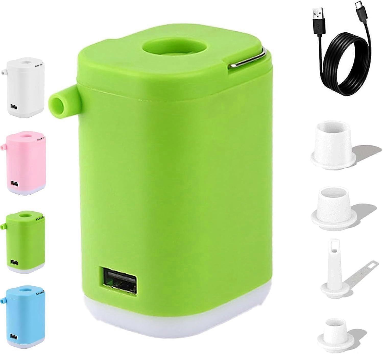 Mini air pump, fourinone mini USB rechargeable air pump, can be used for inflatable mattress, swimming ring, camping tent light, vacuum bag Ref: 8701