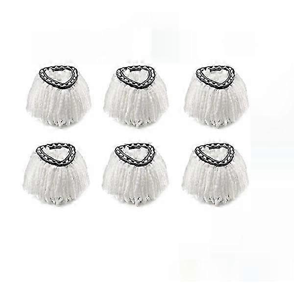 6 pcs replacement mop head, universal 360 microfiber spin mop compatible with