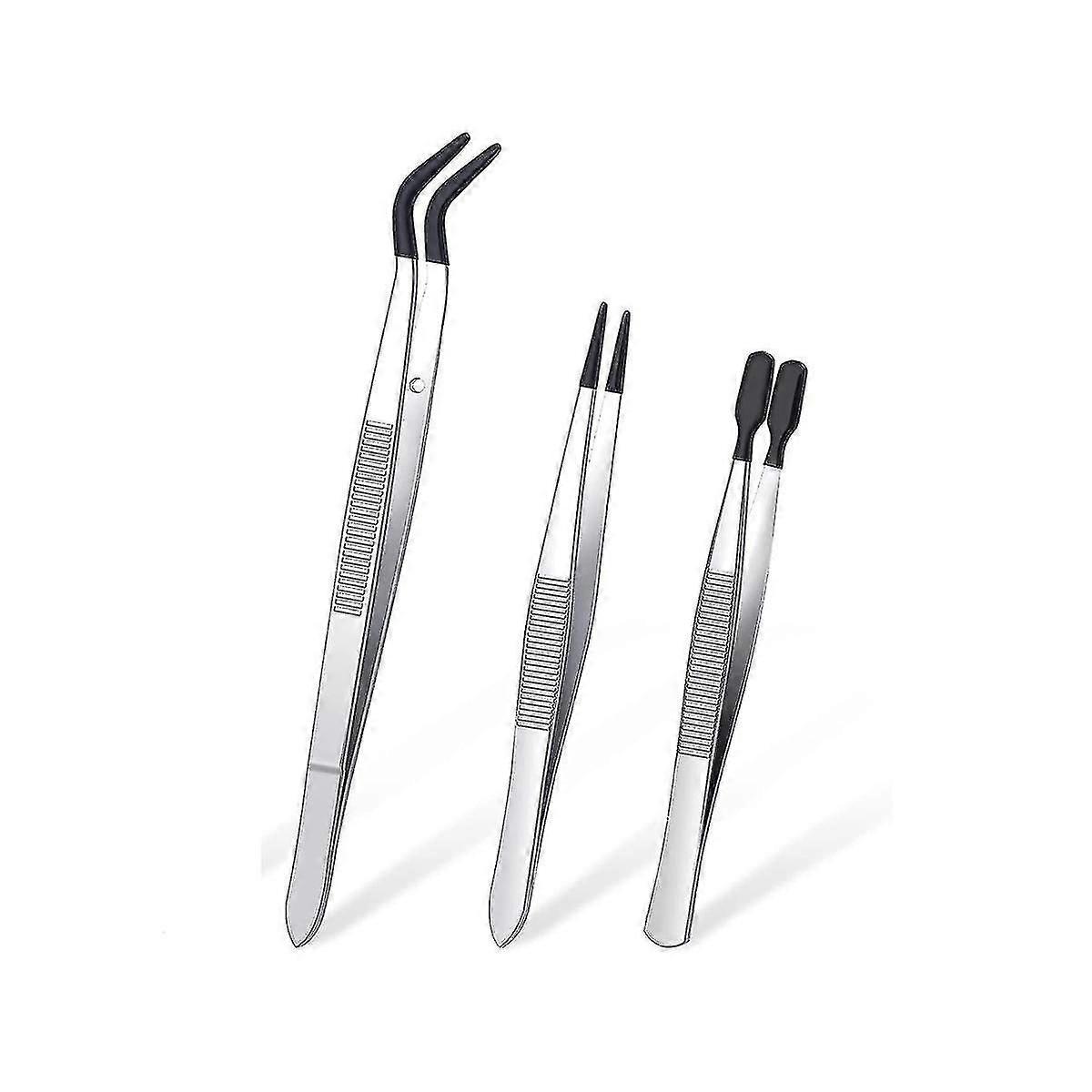 3 Pieces Rs With Rubber Tips Rs Pvc Coated Rs Set, Rubber Straight And Flat Tip T