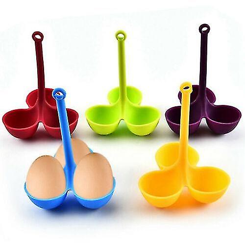 Convenient Silicone 3-hole Boiled Egg Steamer