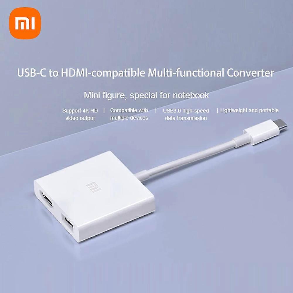 Xiaomi Computer Adapter USB-C Hub Typ-C to USB 3.0/HDMI-compatible Multi-functional Converter Hub 4K 1080P 5Gbps High Speed Docking Station XMZJQCH2TM