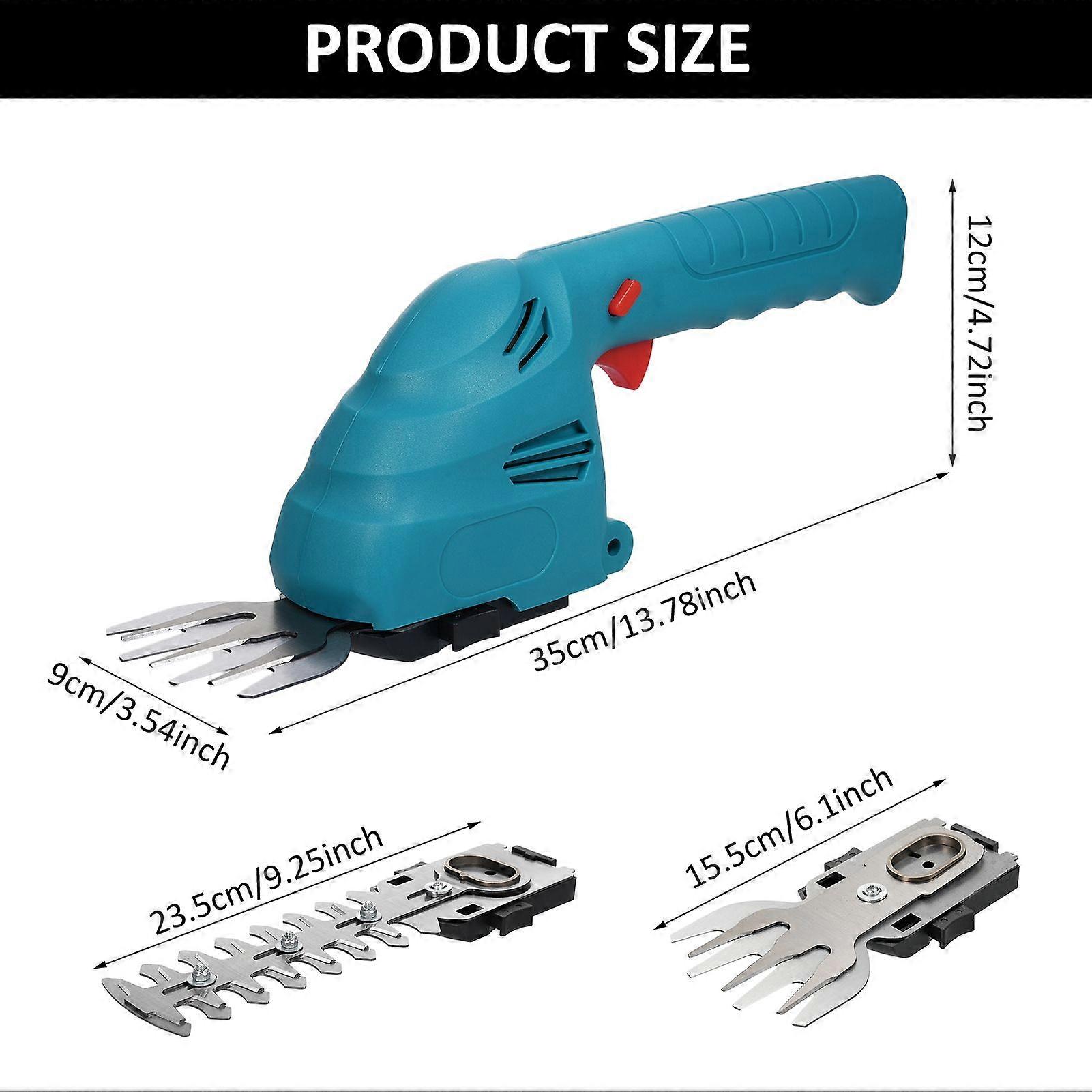 E-5 Lithium Cordless Hedge Trimmer Handheld Dual-Purpose Hedge Trimmer Bush Trimmer Electric Hedge Trimmer for Pruning Built in 2.0Ah Battery and Type