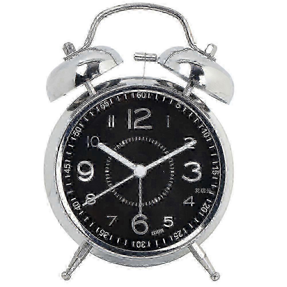 Loud Alarm Clock for Heavy Sleepers with Silent Non-Ticking Quartz Movement, Twin Bell & Backlight
