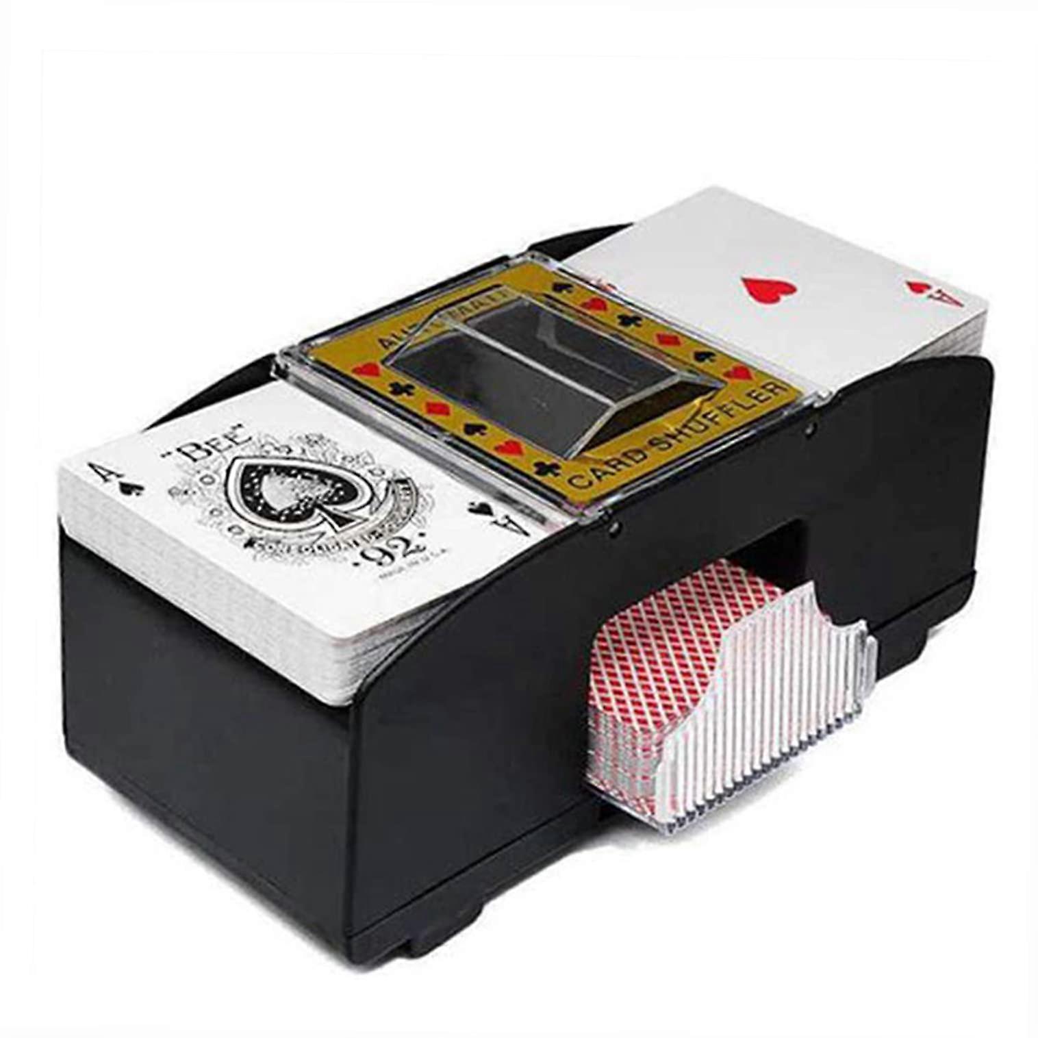 2 Deck Automatic Card Mixer, Poker Sorter Machine, Automatic Playing Card Dispenser, Shuffler Games for Travel Christmas Party, Type 1