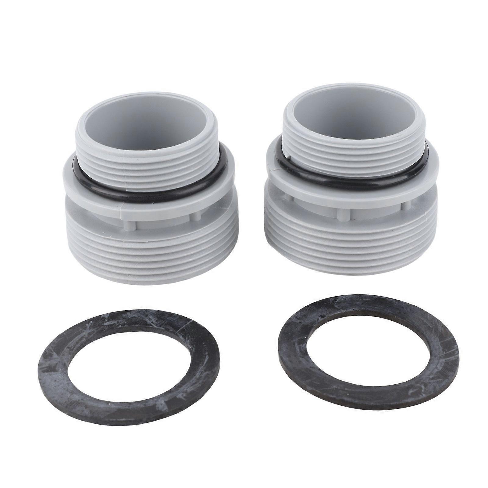 2PCS Pool Hose Conversion Adapter Plastic Universal Pool Filter Pump Hose Adapter with Connector Gaskets for 4560 for 58254