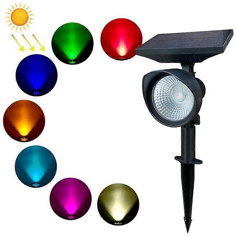Solar Flood Light Garden Lawn Lamp Colorful Light