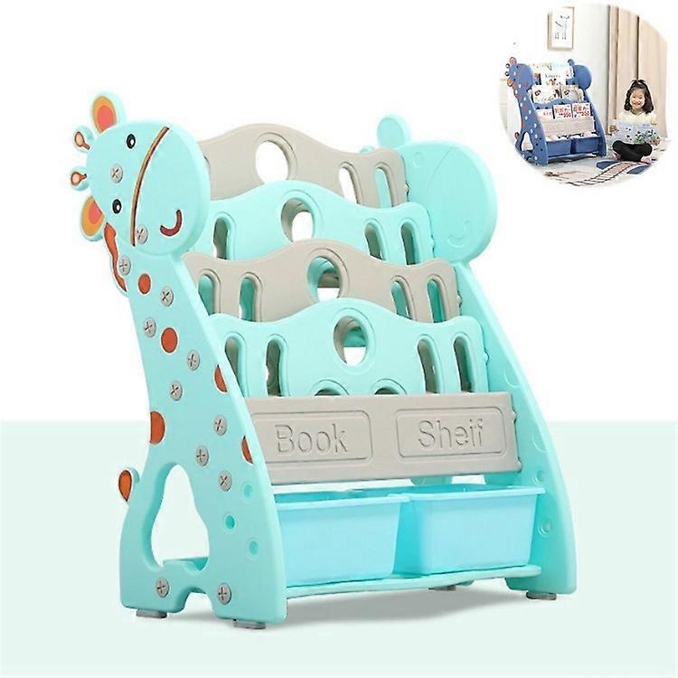 Childrens Bookshelf 4 Layers + Storage Box