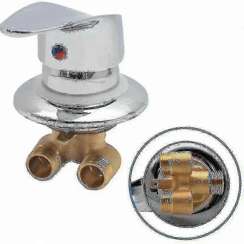 Chrome shower mixer tap for hot and cold water control