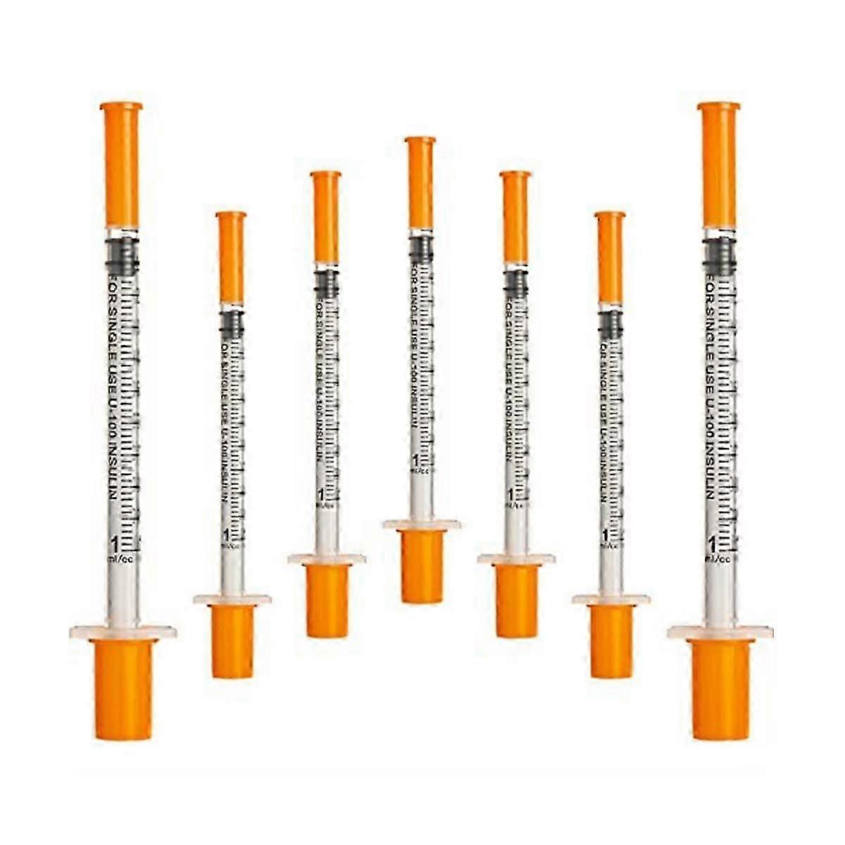 Suitable for Lab Supplies, 50Pcs 1ML Syringe with 30G 8Mm Long, Individually Sealed-jc