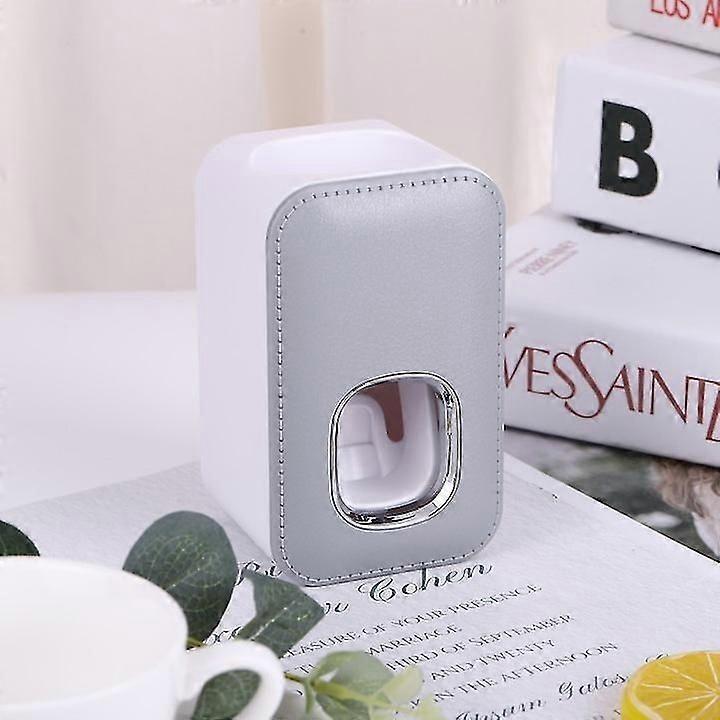 Toothpaste squeezer, automatic toothpaste dispenser fully automatic easy hands-free operation of toothpaste (grey)