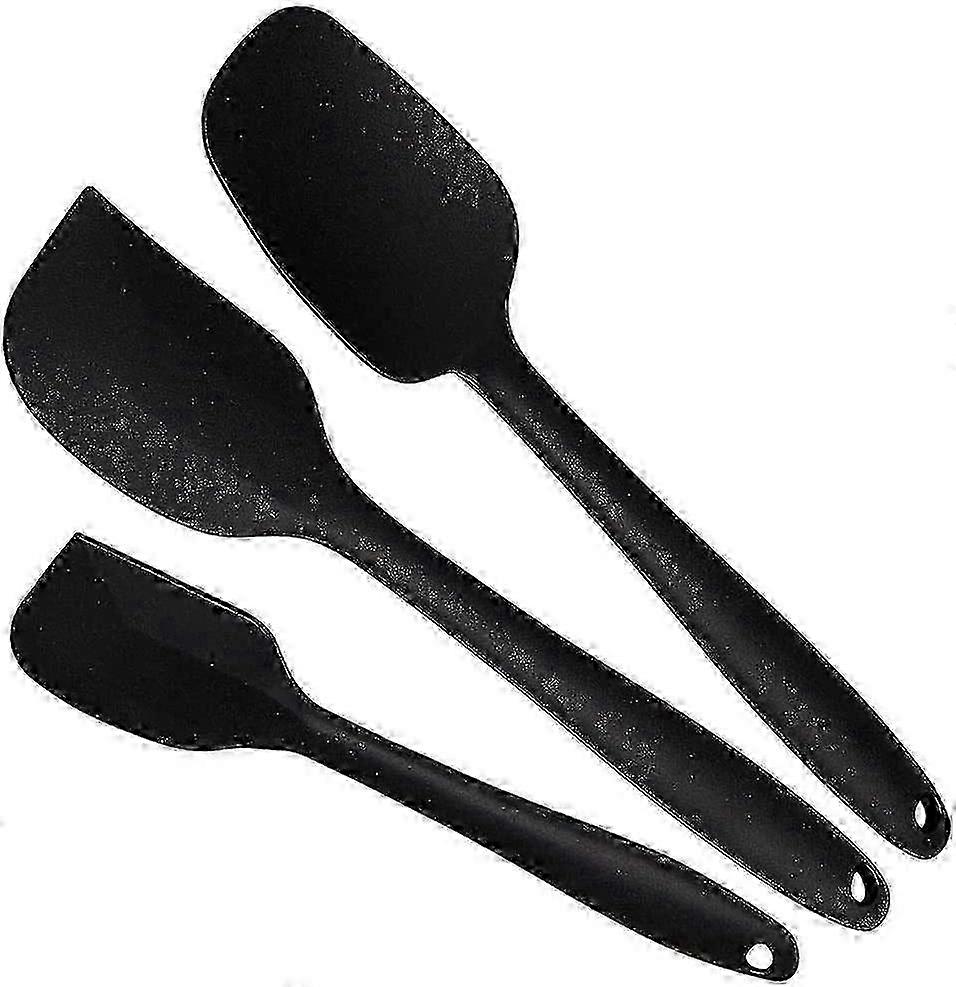 Set Of 3 Heat Resistant Spoon Spatula, Non-stick Baking Tools, Black
